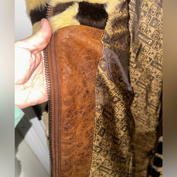 Marc Ecko Industrial faux fur and leather jacket. Size L. Mid length. - Picture 10 of 16